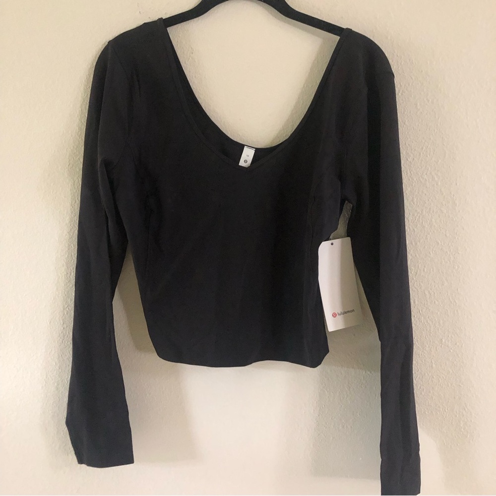 NWT $80 Lululemon Align Long Sleeve Crop Nulu Super Soft Sz 10